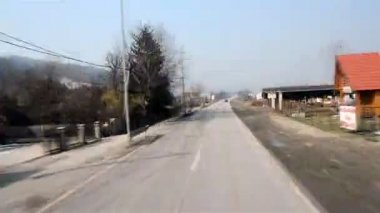 Yolda hızlı otobüs yolculuğu