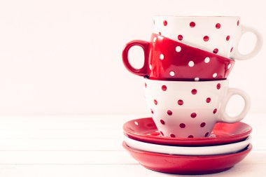 Boş büyük kupalar polka dot