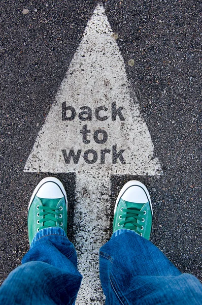 Sign back to work — Stock Photo, Image