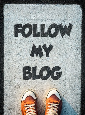 Fallow my blog clipart