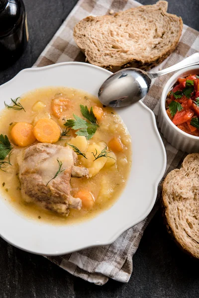 Homemade stew soup with ribs — Stock Image Homemade stew soup with ribs Royalty Free Stock Images