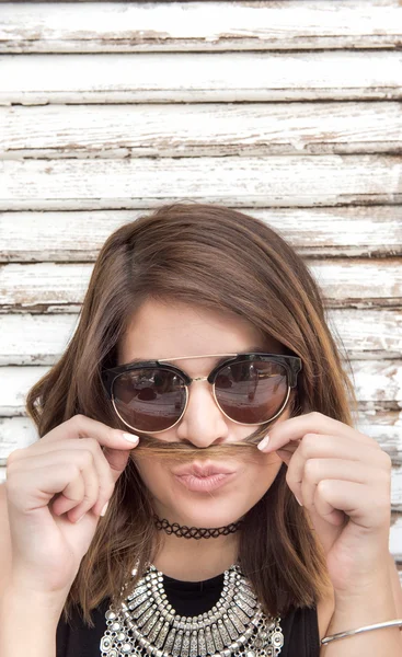 Female moustache — Stockfoto