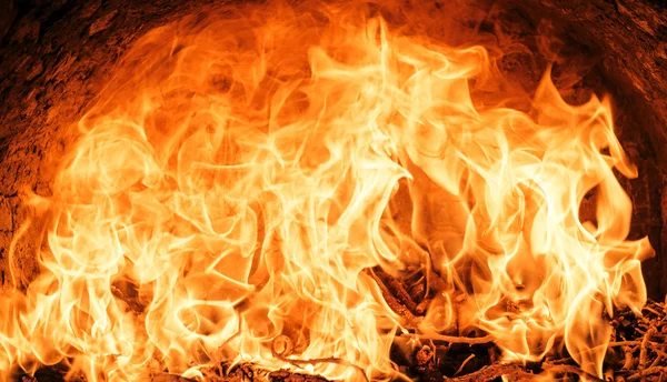 Chama de fogo ardente — Fotografia de Stock