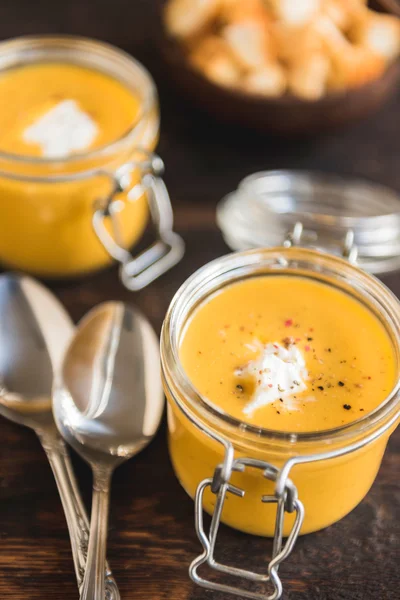 Healthy pumpkin soup — Stock Image Healthy pumpkin soup Stock Image