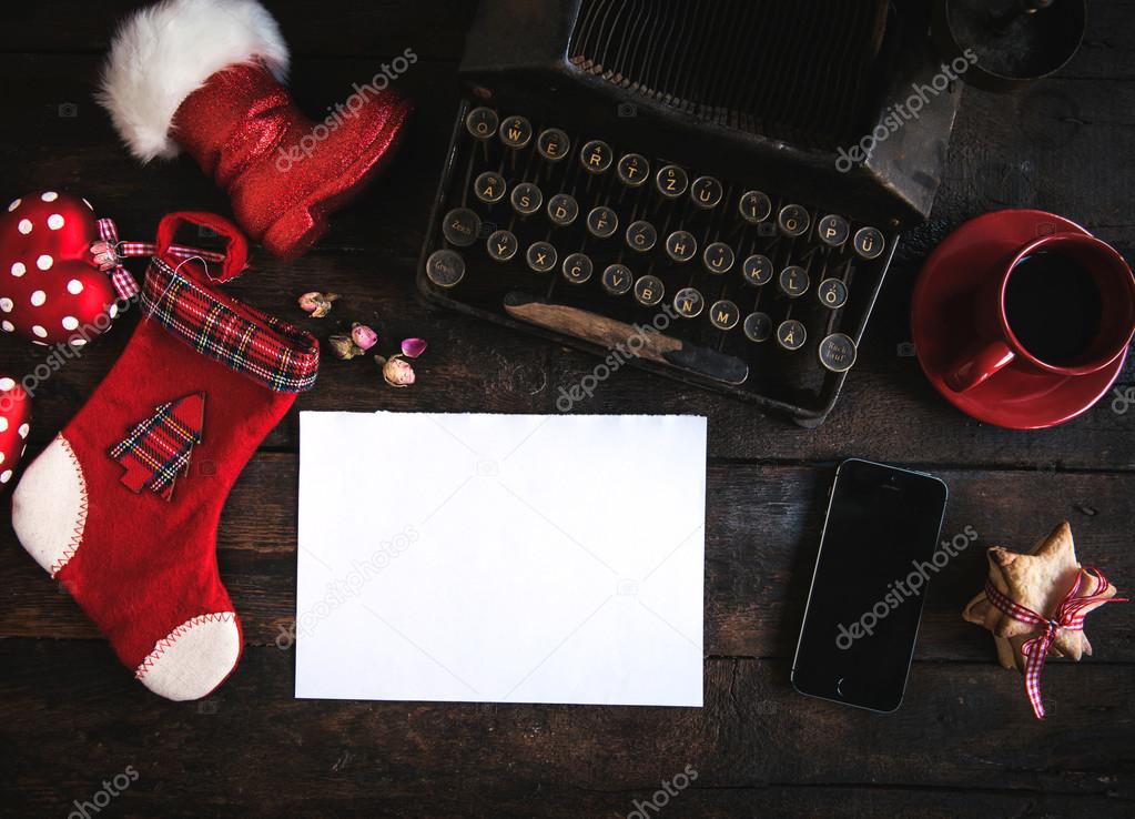 Christmas letter concept