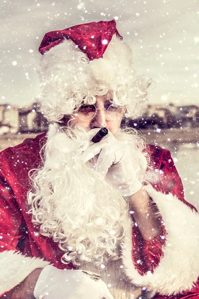 Triste santa claus — Fotografia de Stock