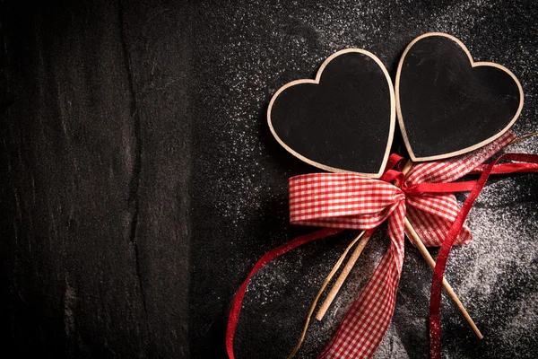 Hearts shaped chalkboards — Stock Photo, Image