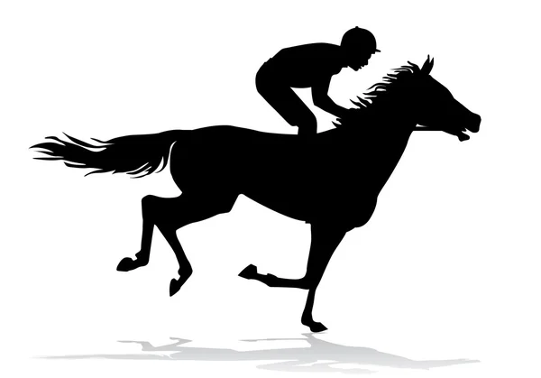 Jokey at üstünde — Stok Vektör