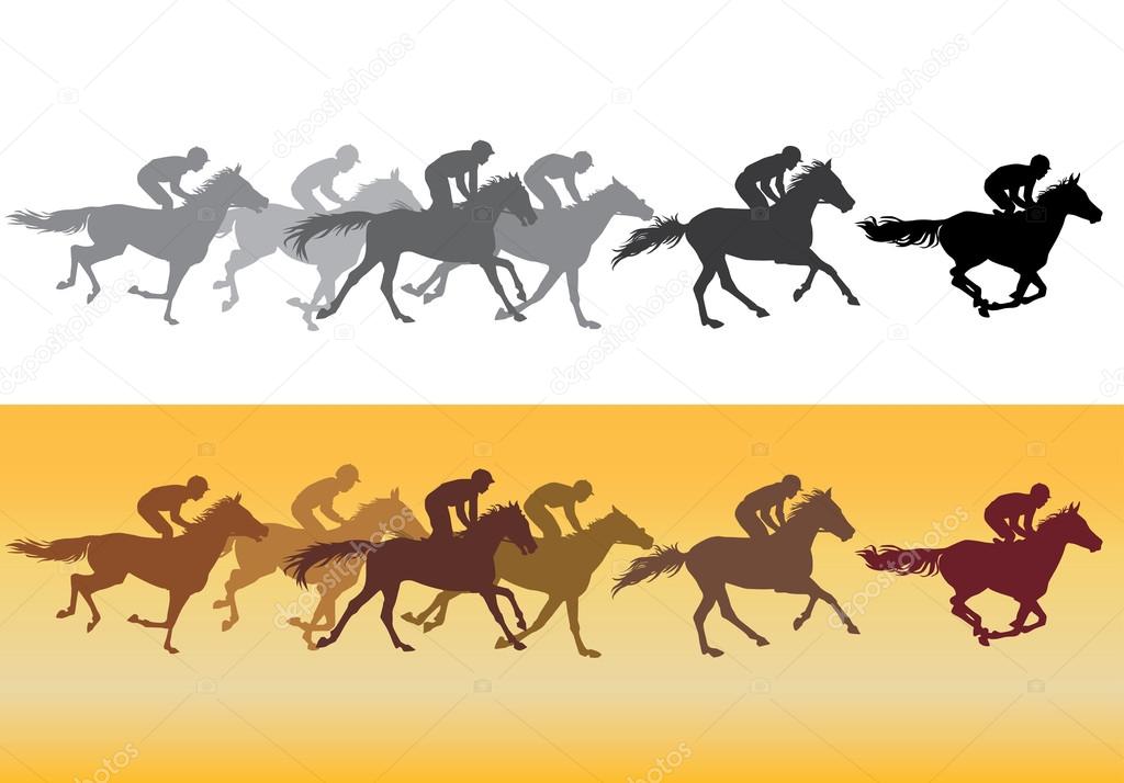 horse racing silhouette