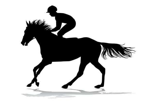 Jockey on a horse — Stock Vector