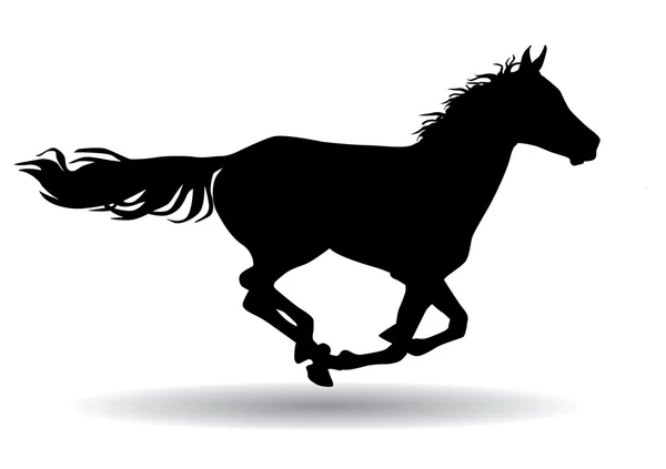 Horse,silhouette on a white background — Stock Vector