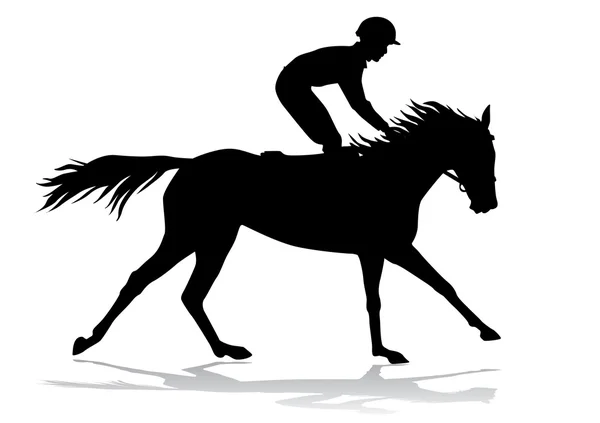 Jockey on a horse — Stock Vector