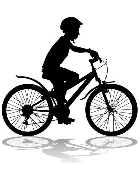 Boy on bike — Stock Vector