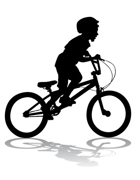 Boy on bike — Stock Vector