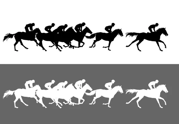 Carreras de caballos — Vector de stock