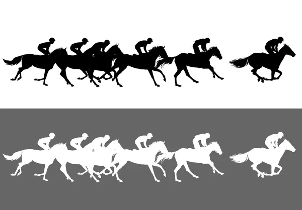 Course de chevaux — Image vectorielle