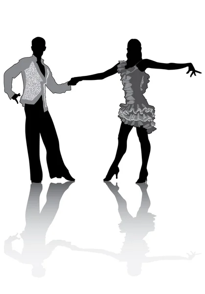 Couple danse latino — Image vectorielle