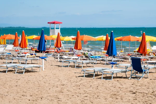 Sunny Beach in Lignano Sabbiadoro — Stock Photo, Image