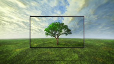 tv arka plan kavramı renkli vahşi agaç