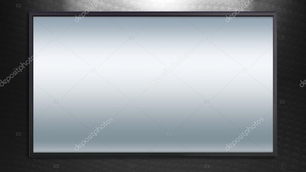 large TV display on background wall