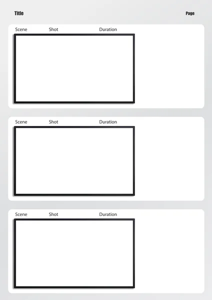 Hdtv storyboard template 3 frame — Stock Photo, Image