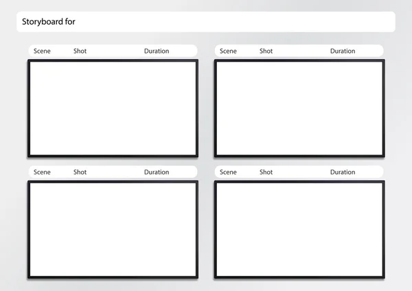 Hdtv Storyboard Vorlage 4 Frame — Stockfoto