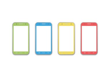 Telefon 4 renk düzeni şablonu