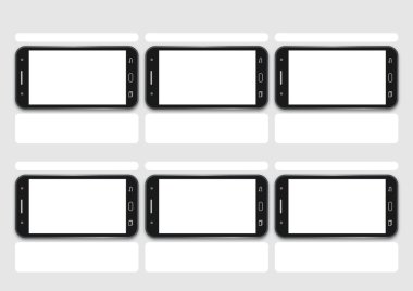 sunu şablonu yerleşimini telefon siyah