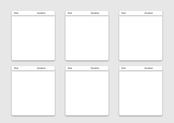 Modelo de storyboard de artista de 6 quadros quadrados — Vetor de Stock