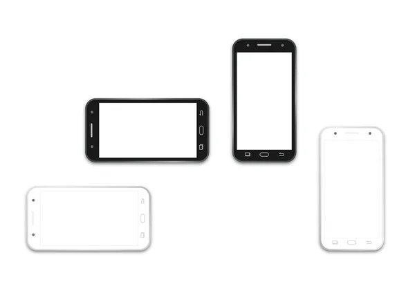 Telefono modello di layout in bianco e nero — Vettoriale Stock