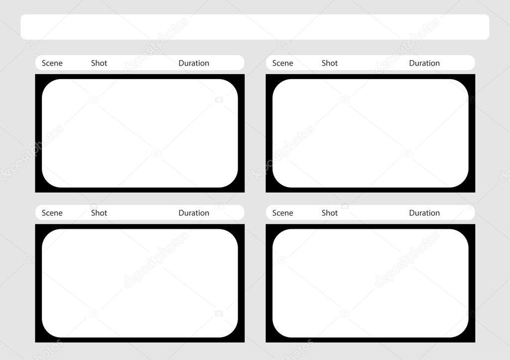 HDTV classical style 4 frame storyboard template