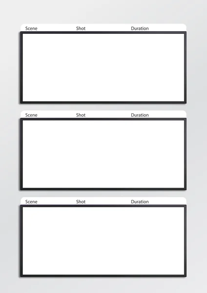 Film storyboard template vertical x3 — Stock Photo, Image