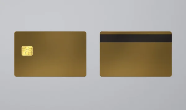 Złote karty z ic — Zdjęcie stockowe