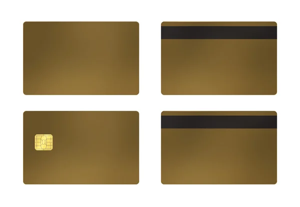 Tarjeta de oro con fondo blanco — Foto de Stock