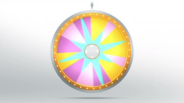 Lucky spin 12 gebied ster roze 4k — Stockvideo