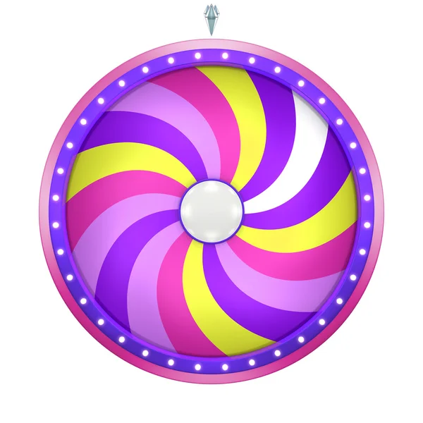 Twirl graphic with purple style in wheel of fortune — Stock Photo, Image