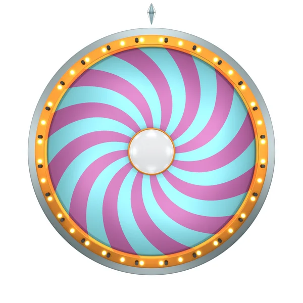 Twirl graphic with blue and purple style in wheel of fortune — Stock Photo, Image