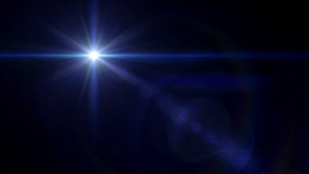 Blu Star cross lens flare 4k video — Video Stock