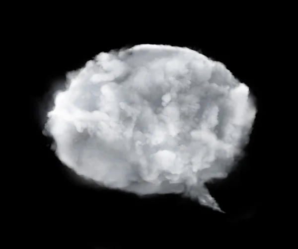 楕円形の形の雲会話アイコン — ストック写真