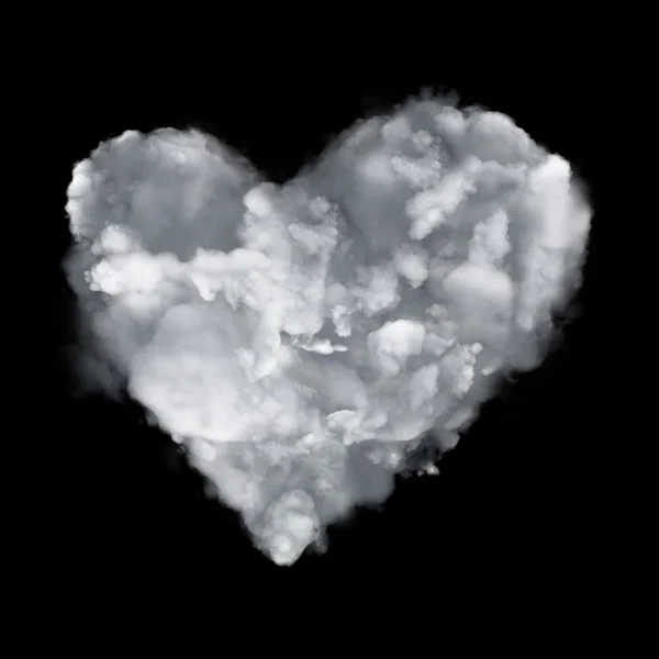 Nuvola amore icona con forma di cuore — Foto Stock