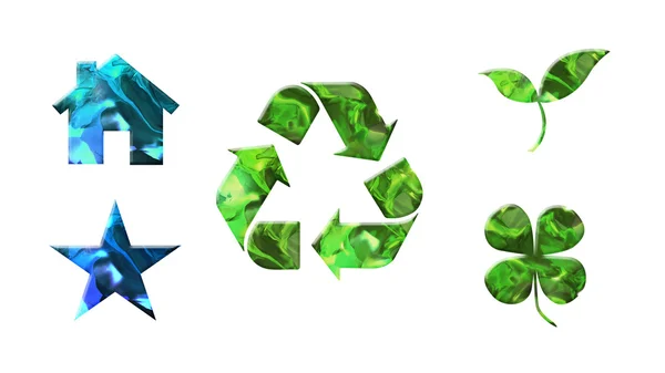 Textura cristalina de la forma de iconos verdes —  Fotos de Stock