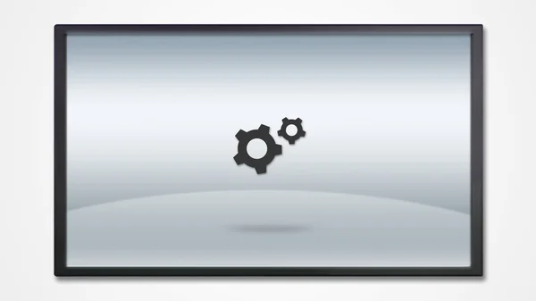 Screen display with tools icon — Stock Photo, Image