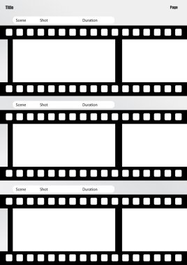 Film şeridi film şablon dikey