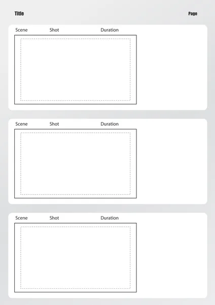 Professional of film storyboard template vertical — Stock Vector
