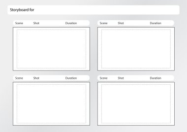 modello di storyboard x 4