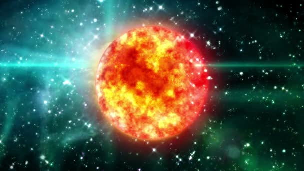 Soleil dans l'espace vert 