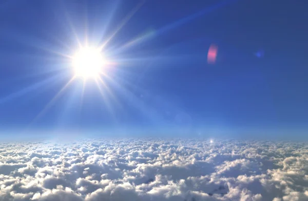 Sonne weiß Fackel leuchten Licht Tag — Stockfoto