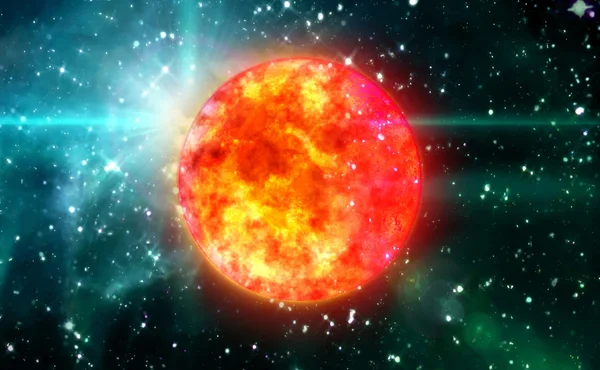 Sole solare nello spazio verde — Foto Stock