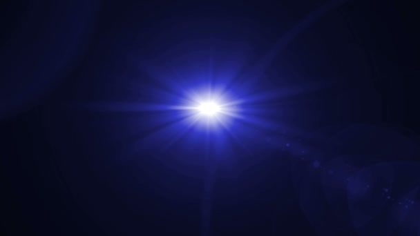 Lens flare rotate blue tone — Stock Video