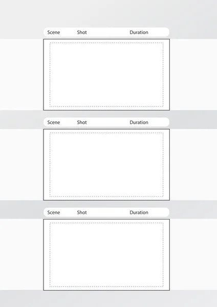 Plantilla de Storyboard vertical x3 notas espacio — Archivo Imágenes Vectoriales